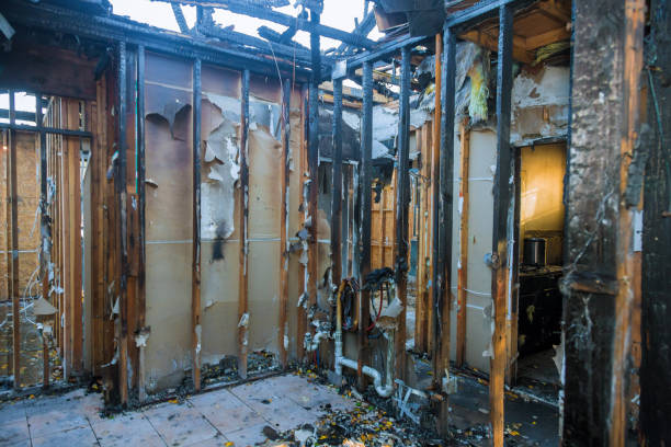 Professional Fire Damage Restoration technician working in Titusville, PA